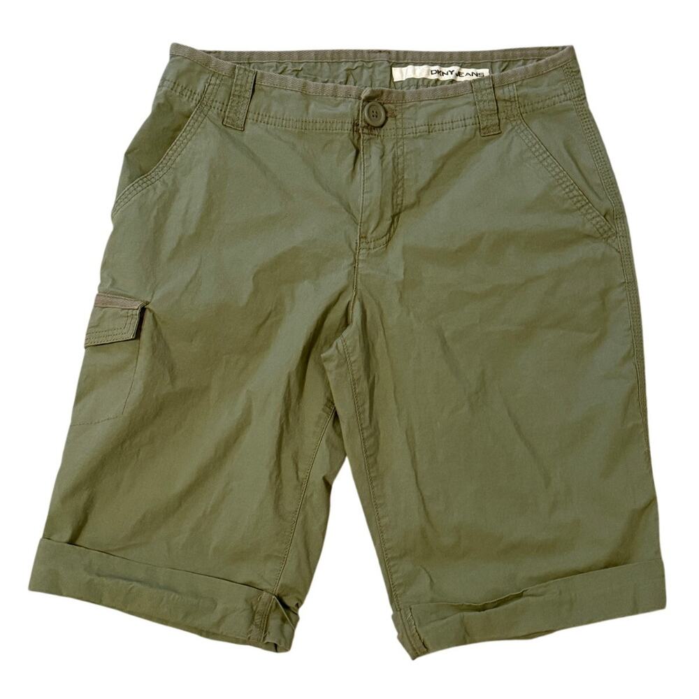 DKNY Jeans Army Green Cargo Shorts, Size 6